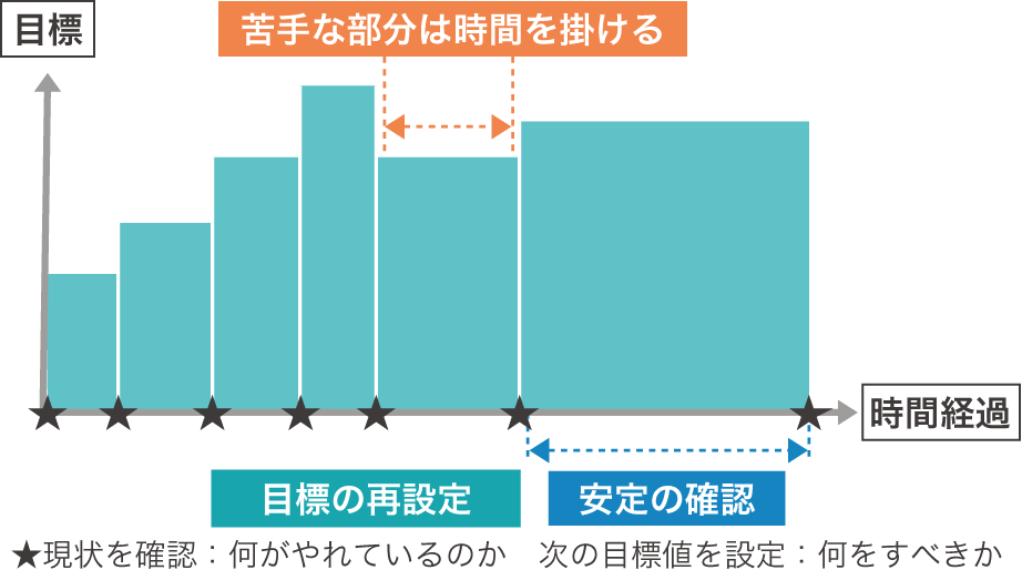 プログラムの進め方 グラフ